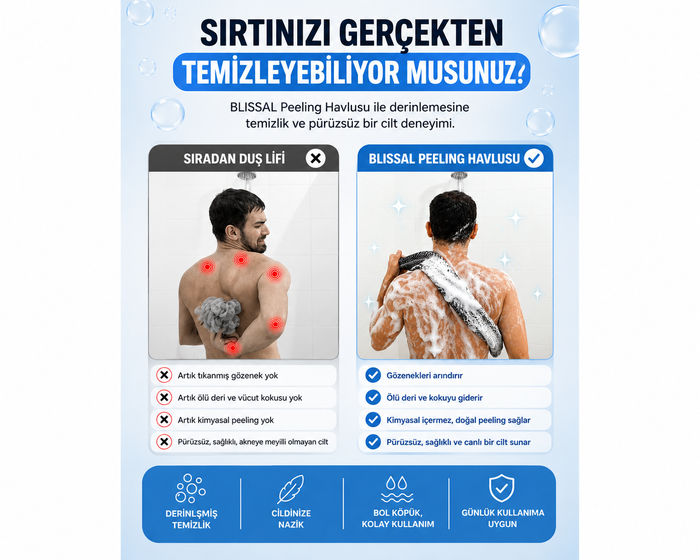 BLISSAL Peeling Duş Havlusu